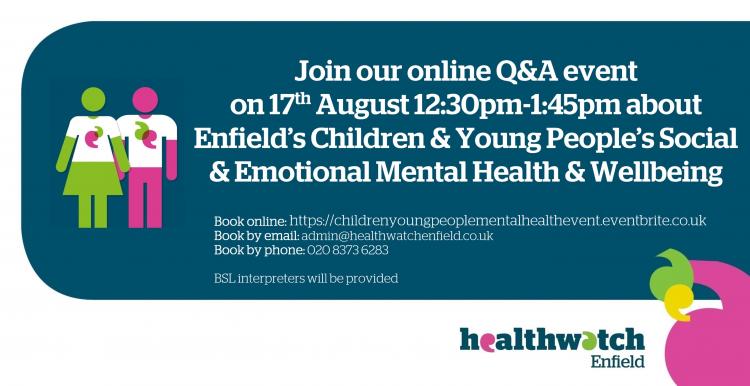 Children and young people online event graphic
