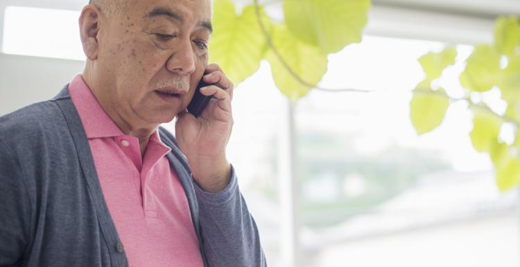 Man talking on a phone Man talking on a phone