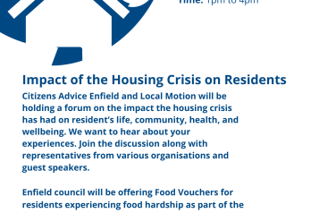 Housing Crisis Forum workshop poster.