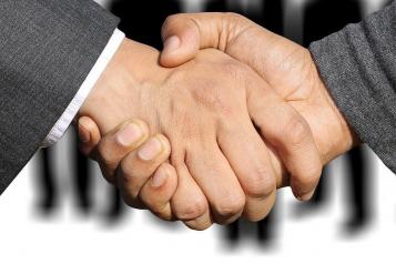 Two men shaking hands