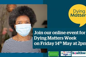 Dying Matters week poster 14th May 2pm