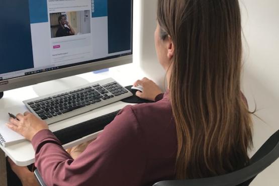 Person on computer