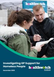 Homelessness and GP Registration 2025 report cover.