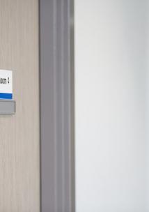 North Mid Requires Improvement Hospital door with a sign saying consultation